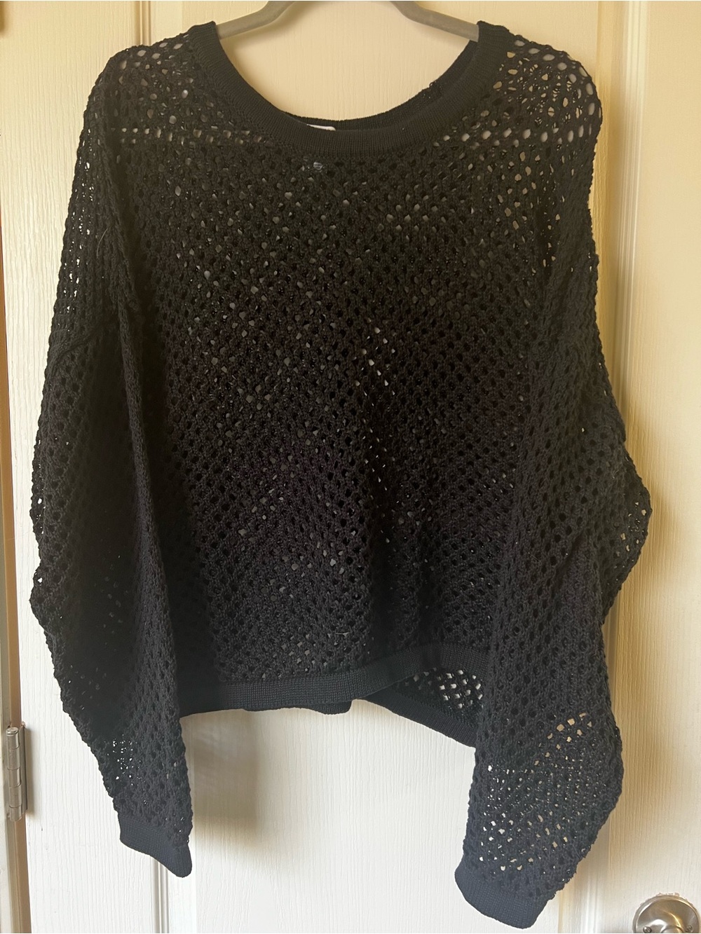Black Open-Weave 4X Sweater